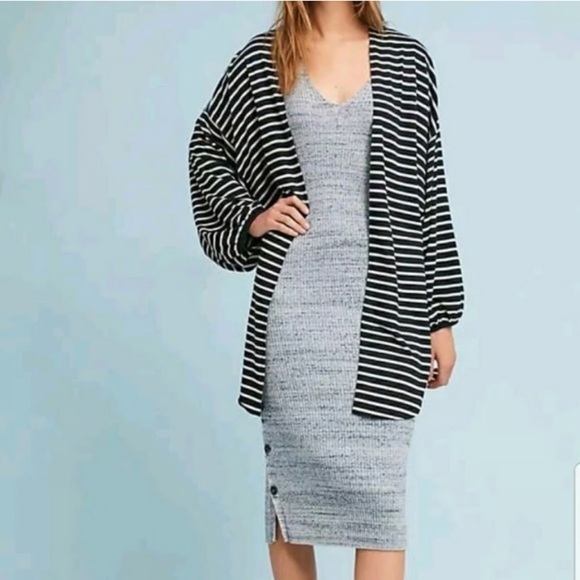 Anthropologie | Roffe Striped Relaxed Coccoon Cardigan - Picture 1 of 9